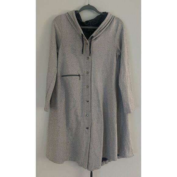 Spirithouse Gray Longline Lightweight Button Up Jacket Small - Picture 1 of 12